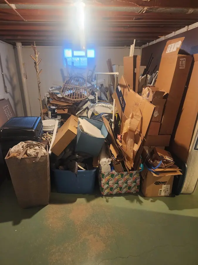 Roll-off dumpster container at job site for 4 Yard Dumpster Rental in Hayward